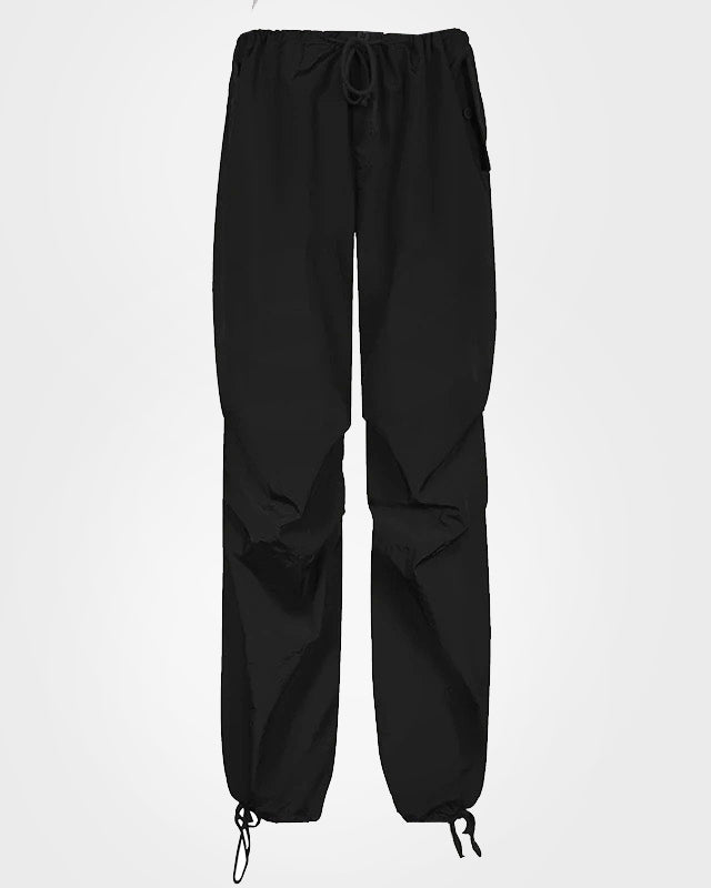 Solid Parachute Cargo Pants SPICEPOSH